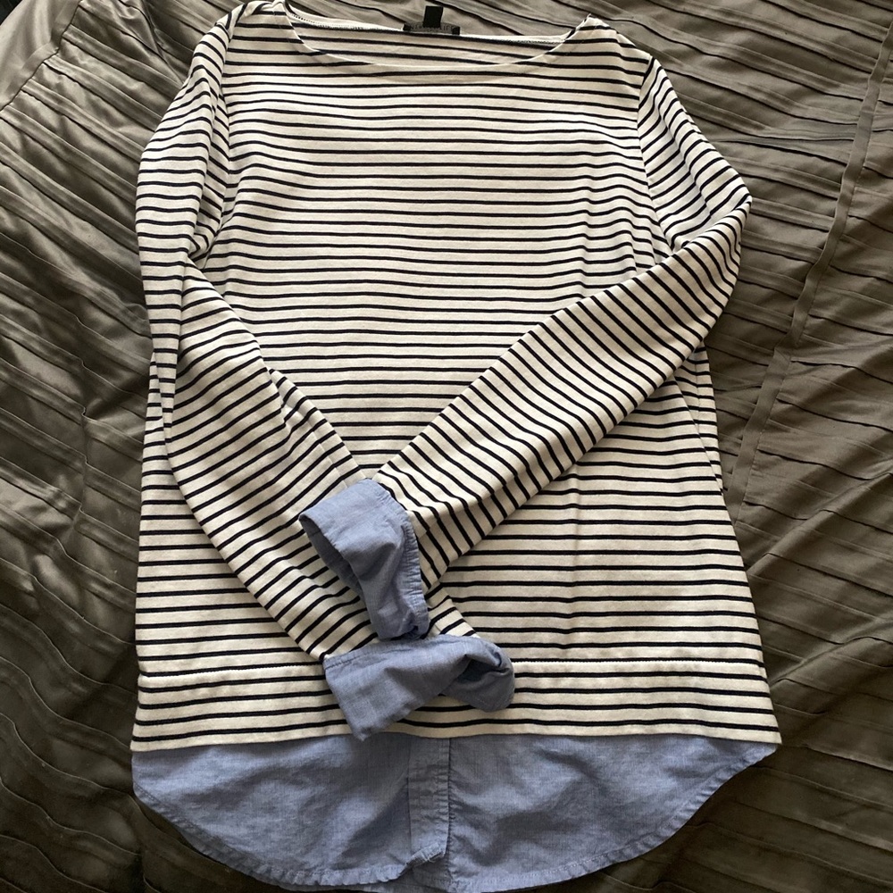 Striped Two Tone Sweater